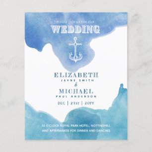 BUDGET Nautical Sailing Destination Wedding Invite