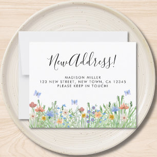Budget New Address Floral Moving Announcement