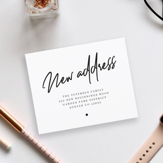 Budget new address modern moving announcement (Creator Uploaded)