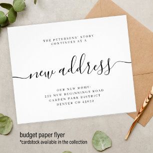 Budget new address modern moving announcement flyer