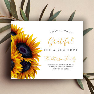 Budget new address sunflower moving announcement