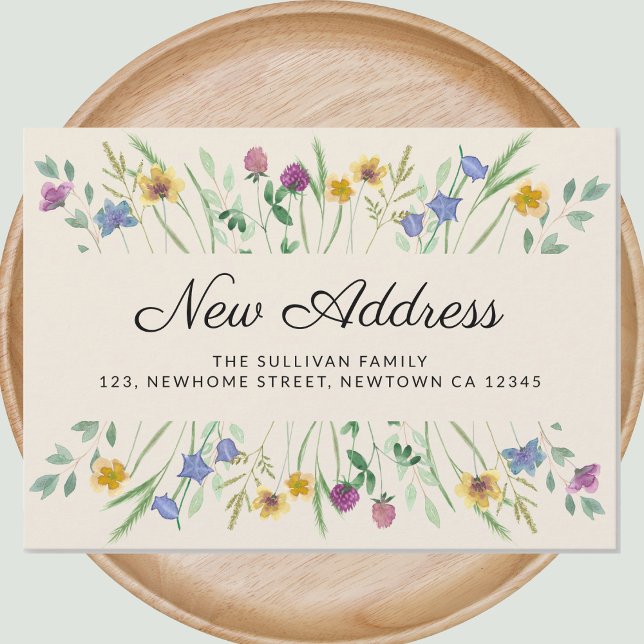 Budget New Address Wildflower Moving Announcement  (Creator Uploaded)