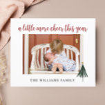 Budget New Baby Announcement Photo Christmas Card<br><div class="desc">Announce the arrival of the newest addition to your family with this sweet photo christmas card.  Personalise with 1 photo on the front and 3 photos on the back along with all your babys birth stat information.  Visit my christmas card collection to view all holiday card options.</div>