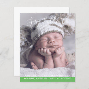 BUDGET New Baby PHOTO Announcement Custom