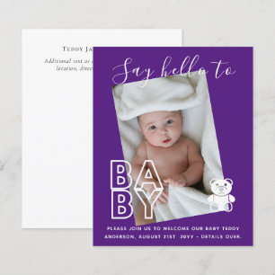 BUDGET New Baby PHOTO Cards - Modern Fun Girl Boy