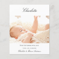 Budget new baby welcome photo birth announcement