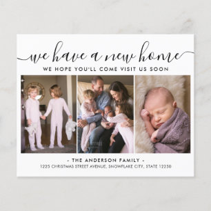 Budget New Home Address Moved 3 Photo Moving Card