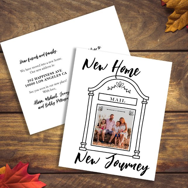 Budget new home photo moving announcement  (Creator Uploaded)