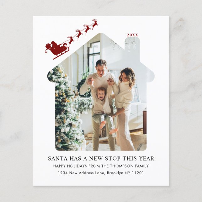 BUDGET New Home Photo Red Santa Sleigh Moving (Front)