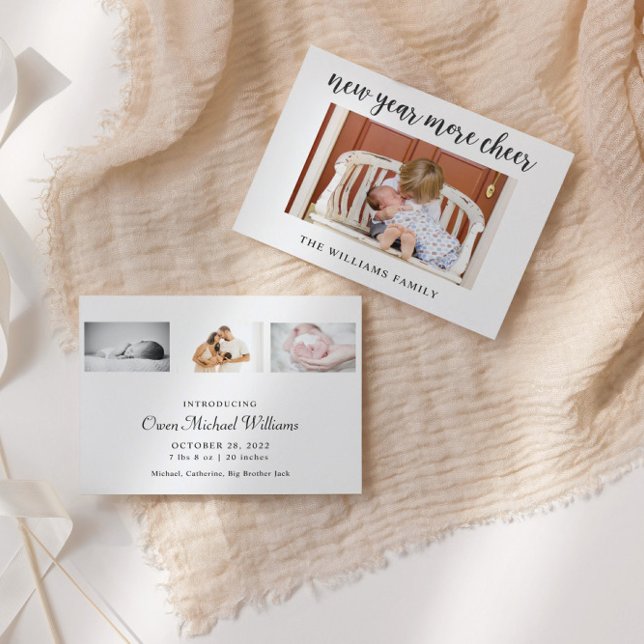 Budget New Years Baby Birth Announcement (Creator Uploaded)