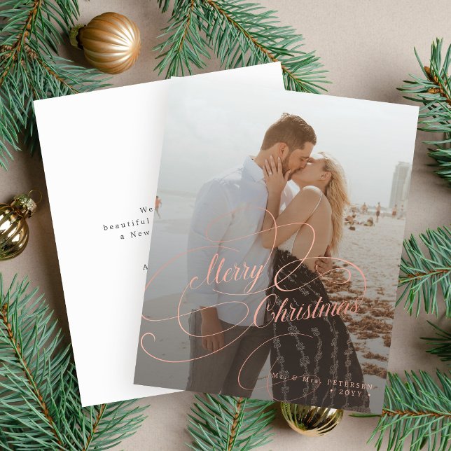Budget newlywed photo Christmas Holiday Card (Creator Uploaded)