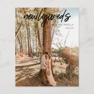 Budget Newlyweds 1 Photo B Wedding Reception Flyer