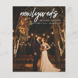 Budget Newlyweds 1 Photo W Wedding Reception Flyer