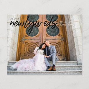 Budget Newlyweds Horiz 3B Photo Wedding Reception  Flyer