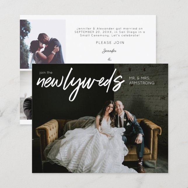 Budget Newlyweds HW 3 Photo Post Wedding Reception (Front/Back)