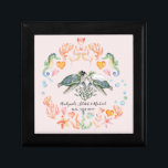 BUDGET Newlyweds Wedding Gifts Custom SEA TURTLES Gift Box<br><div class="desc">This modern wedding couples gift can be used bridal shower,  bachelorette,  wedding - just married gift. You can also gift for a wedding anniversary with a sea,  ocean theme.</div>