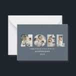 budget Noel Christmas bold 4 photo simple Holiday Card<br><div class="desc">budget Colourful bright fun Noel Christmas typography 4 photo holiday design. Red,  green,  navy blue and pink colorways available.</div>