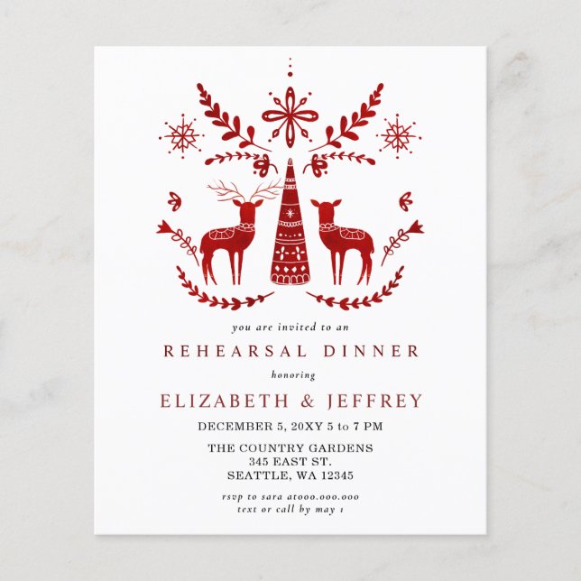 Budget Nordic Buck and Doe Rehearsal Dinner (Front)