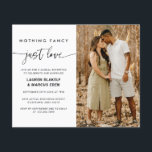 BUDGET Nothing Fancy Just Love Wedding  Flyer<br><div class="desc">elopement wedding invitations,  post wedding, wedding celebration invitations,  after party invitation card,  after wedding party invites</div>