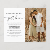 BUDGET Nothing Fancy Just Love Wedding 