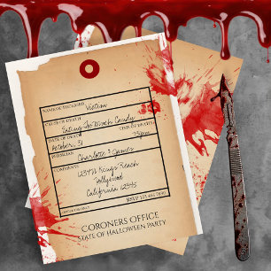BUDGET Novelty Halloween Toe Tag Coroners Office