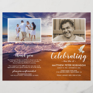 Budget Ocean Dove Funeral Program