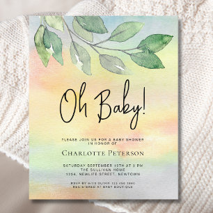 Budget Oh Baby Baby Shower Invitation