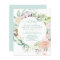 Budget Oh Baby Floral Wreath Shower Invitation