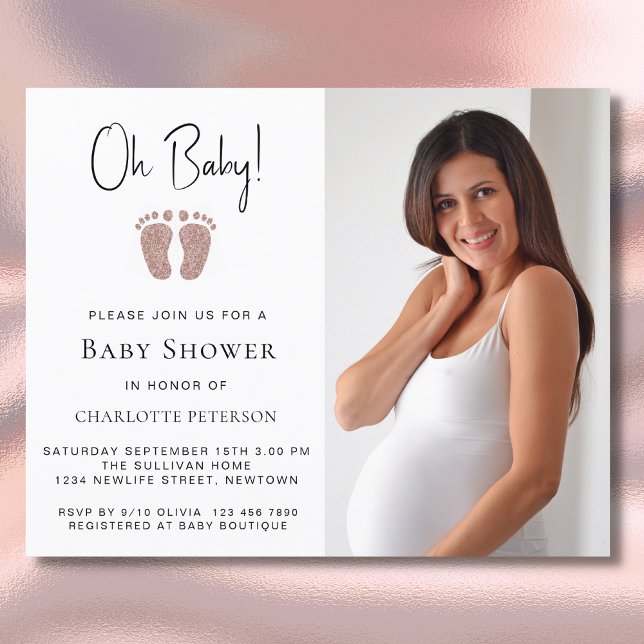 Budget Oh Baby Girl's Baby Shower Invitation (Creator Uploaded)