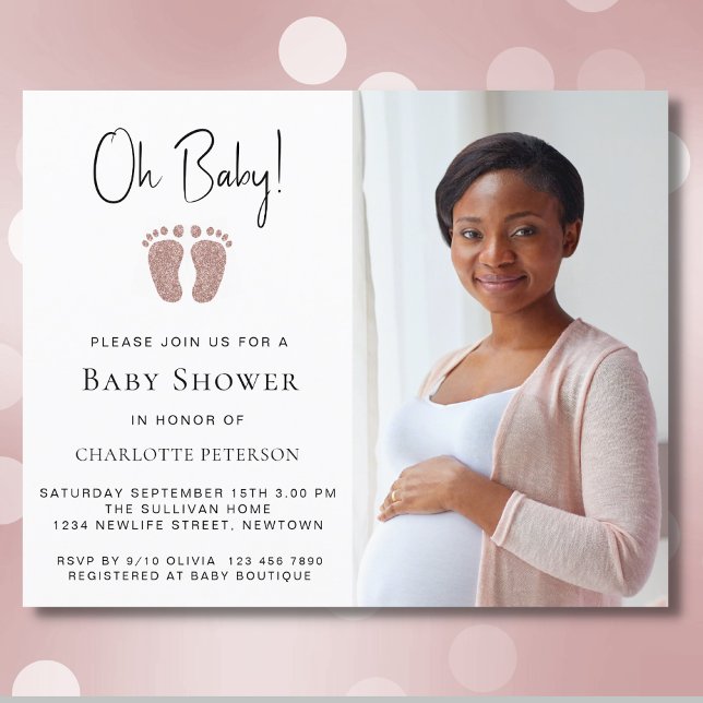 Budget Oh Baby Girls Baby Shower Invitation (Creator Uploaded)