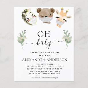 Budget Oh Baby Shower Woodland Eucalyptus