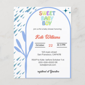 Budget Oh Boy Baby Shower Invitation