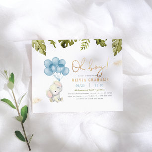 Budget Oh Boy Elephant & Balloons Baby Shower