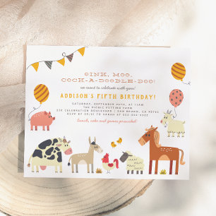 Budget Oink Moo Cock-a-doodle-doo Farm Birthday