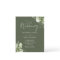 Budget Olive Green Floral Photo Wedding Invitation