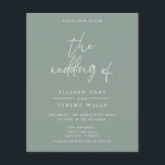 Budget Olive Wedding Invitation<br><div class="desc">This timeless,  romantic design features soft colours and white accents. All aspects of this design can be edited (font,  text size,  or floral accents moved/removed) to fit your needs. Please contact me if you need help with this design.</div>