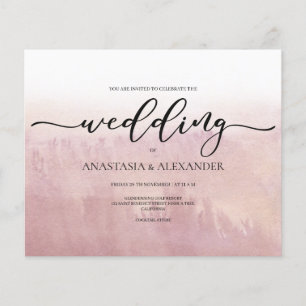 Budget/Ombre/wedding invitation. Flyer