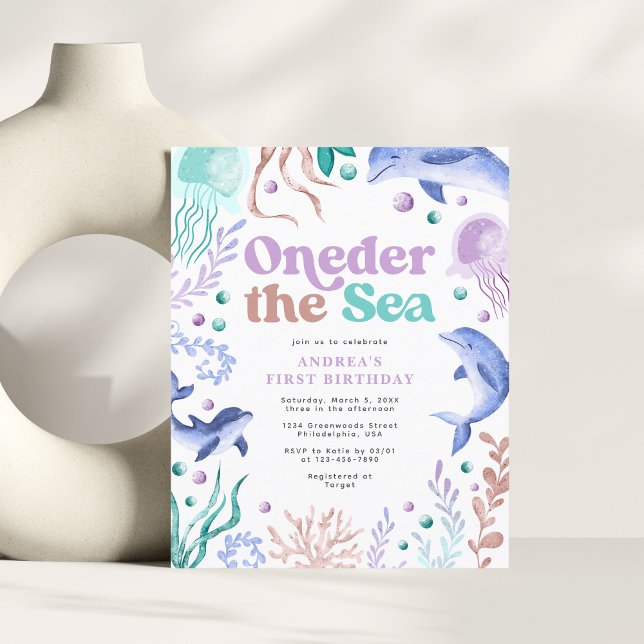 Budget Oneder the Sea Dolphin Retro First Birthday (Creator Uploaded)