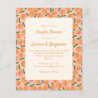 Budget Oranges Fruit Watercolor Couples Shower