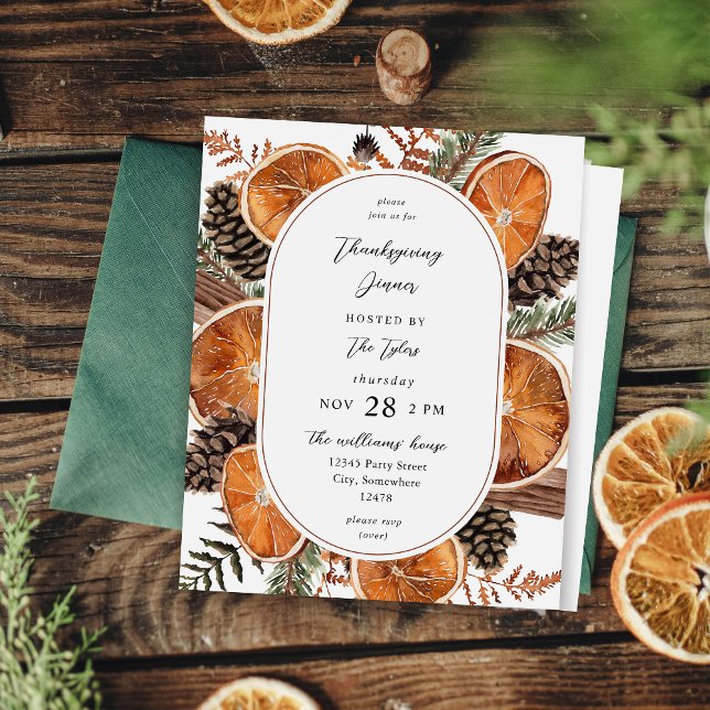 Budget Oranges Rustic Holiday Thanksgiving Dinner (Creator Uploaded)