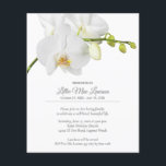 Budget Orchid Floral Remembrance Celebration Flyer<br><div class="desc">A beautiful white orchid stem accents these funeral remembrance flyers. Can be used as celebration of life cards, death anniversary, or any occasion. Easily upload photos, obituary or any information on the back. Printed on affordable, budget 4.5" x 5.6" 80 lb. paper. **NO ENVELOPES INCLUDED. The Live Design Service can...</div>
