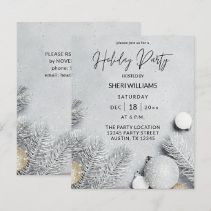 Budget Ornaments & Pine Leaves Holiday Party