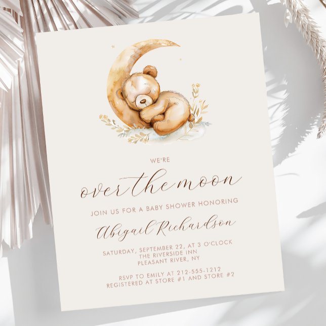 Budget Over the Moon Boho Teddy Bear Baby Shower (Creator Uploaded)