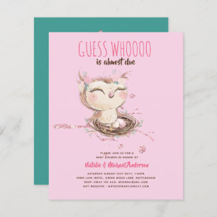 BUDGET OWL Baby Shower Guess Whooo Is Almost Due