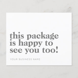 Budget Package Happy to See You Thank You Business