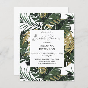 Budget Palm Leaf & Gold Greenery 1 Bridal Shower