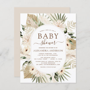 Budget Pampas Grass Baby Shower Boho Eucalyptus