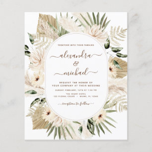 Budget Pampas Grass Boho Eucalyptus Wedding  Flyer