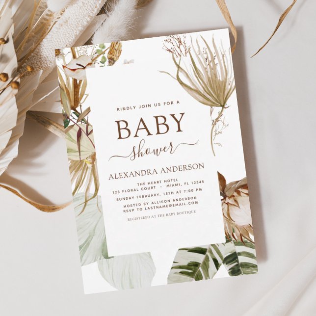 Budget Pampas Grass Boho Tropical Baby Shower (Creator Uploaded)
