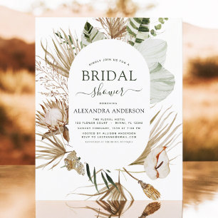 Budget Pampas Grass Boho Tropical Bridal Shower
